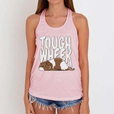 Guinea Pig Tough Wheek Brown Cream Guinea Pig Pet Women's Knotted Racerback Tank