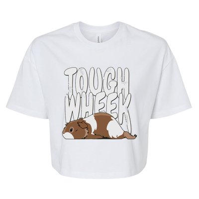 Guinea Pig Tough Wheek Brown Cream Guinea Pig Pet Bella+Canvas Jersey Crop Tee