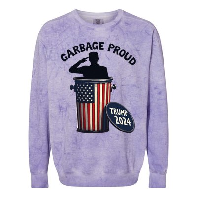 Garbage Proud To Be Garbage Vote Trump Supporters Colorblast Crewneck Sweatshirt