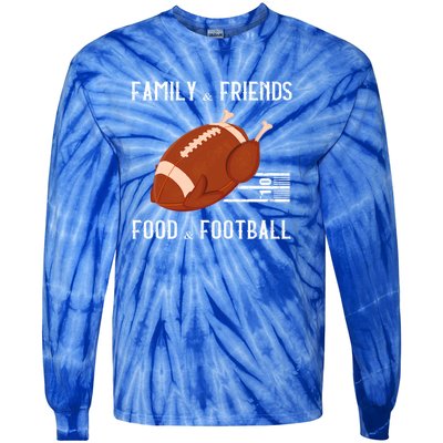 Gobble Player Turkey Gift Football Thanksgiving Turkey Gift Tie-Dye Long Sleeve Shirt