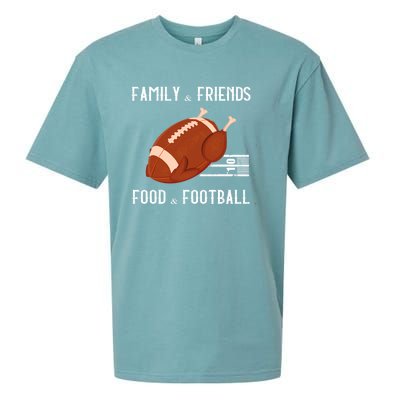 Gobble Player Turkey Gift Football Thanksgiving Turkey Gift Sueded Cloud Jersey T-Shirt