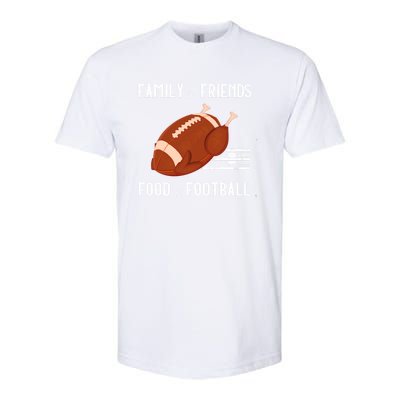 Gobble Player Turkey Gift Football Thanksgiving Turkey Gift Softstyle® CVC T-Shirt