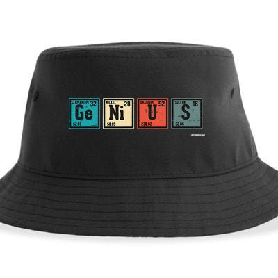 Genius Periodic Table Elements Chemistry Teacher Gift Sustainable Bucket Hat