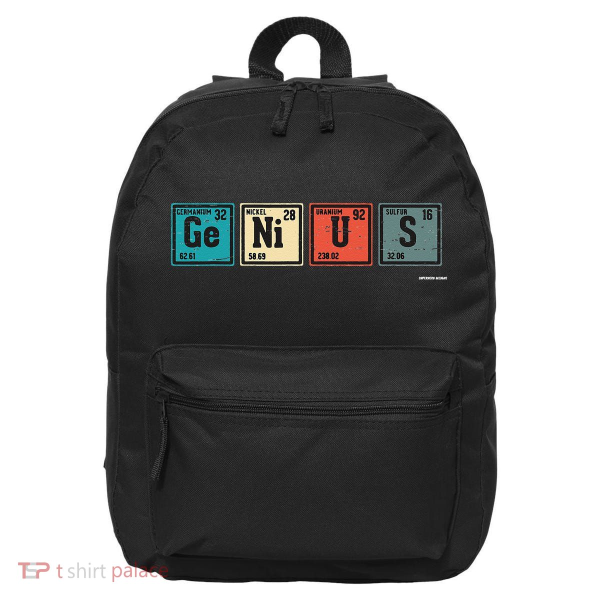 Genius Periodic Table Elements Chemistry Teacher Gift 16 in Basic Backpack