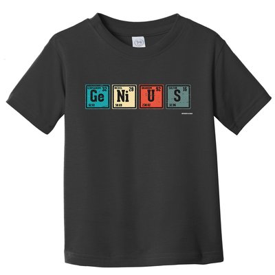 Genius Periodic Table Elements Chemistry Teacher Gift Toddler T-Shirt
