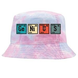 Genius Periodic Table Elements Chemistry Teacher Gift Tie-Dyed Bucket Hat