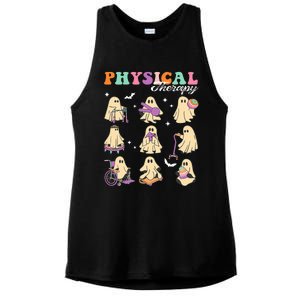 Ghost Physical Therapy Physical Therapist Halloween Groovy Ladies PosiCharge Tri-Blend Wicking Tank