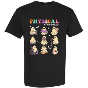 Ghost Physical Therapy Physical Therapist Halloween Groovy Garment-Dyed Heavyweight T-Shirt