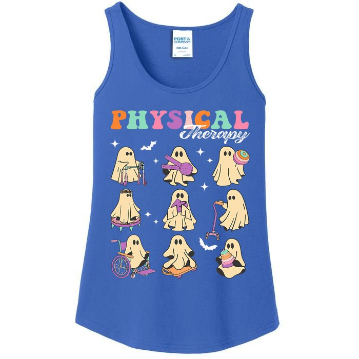 Ghost Physical Therapy Physical Therapist Halloween Groovy Ladies Essential Tank