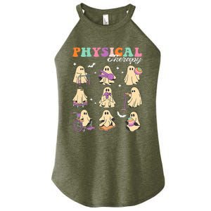 Ghost Physical Therapy Physical Therapist Halloween Groovy Women's Perfect Tri Rocker Tank