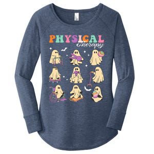 Ghost Physical Therapy Physical Therapist Halloween Groovy Women's Perfect Tri Tunic Long Sleeve Shirt