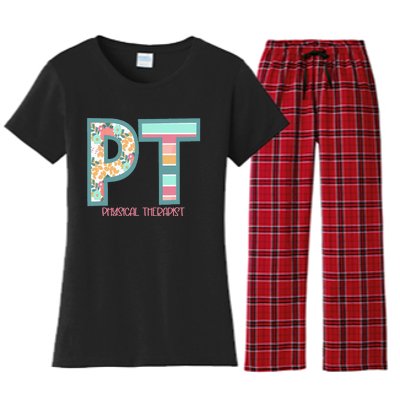 Groovy Physical Therapy PT Physical Therapist Back To School Women's Flannel Pajama Set