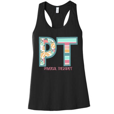 Groovy Physical Therapy PT Physical Therapist Back To School Women's Racerback Tank