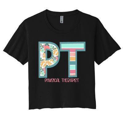 Groovy Physical Therapy PT Physical Therapist Back To School Women's Crop Top Tee