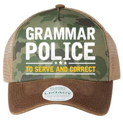 Grammar Police To Serve And Correct Funny Costume Idea Gift Legacy Tie Dye Trucker Hat