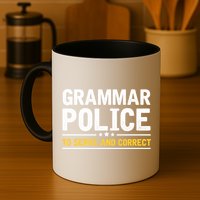 Grammar Police To Serve And Correct Funny Costume Idea Gift Mug