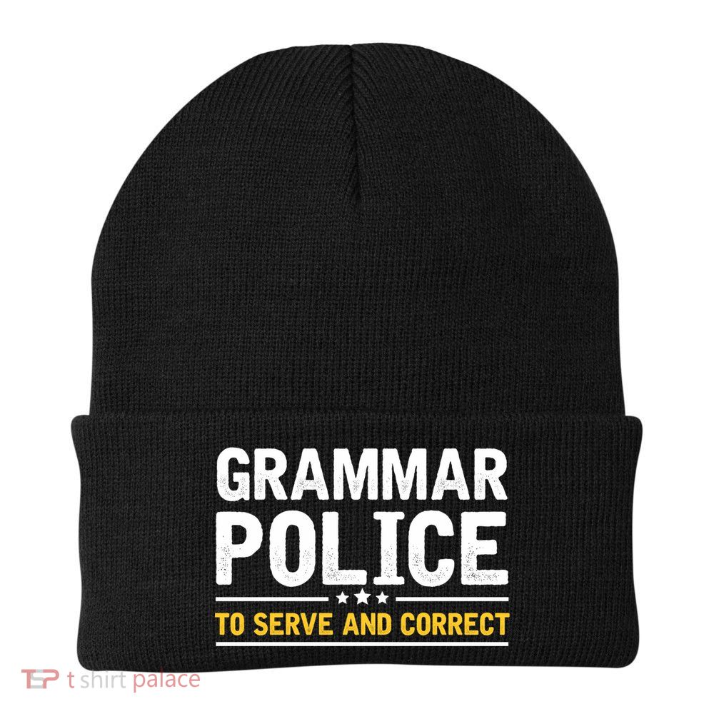 Grammar Police To Serve And Correct Funny Costume Idea Gift Beanie
