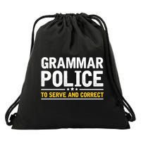 Grammar Police To Serve And Correct Funny Costume Idea Gift Drawstring Bag