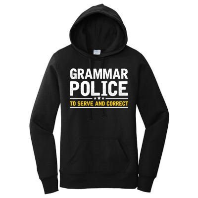 Grammar Police To Serve And Correct Funny Costume Idea Gift Women's Pullover Hoodie