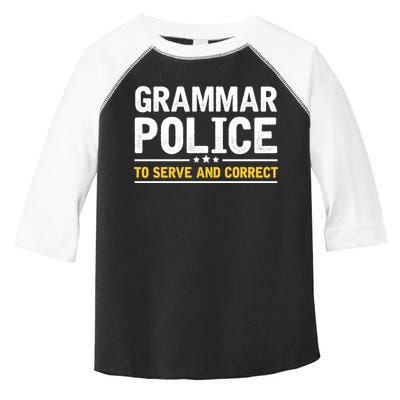 Grammar Police To Serve And Correct Funny Costume Idea Gift Toddler Fine Jersey T-Shirt