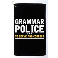 Grammar Police To Serve And Correct Funny Costume Idea Gift Golf Towel