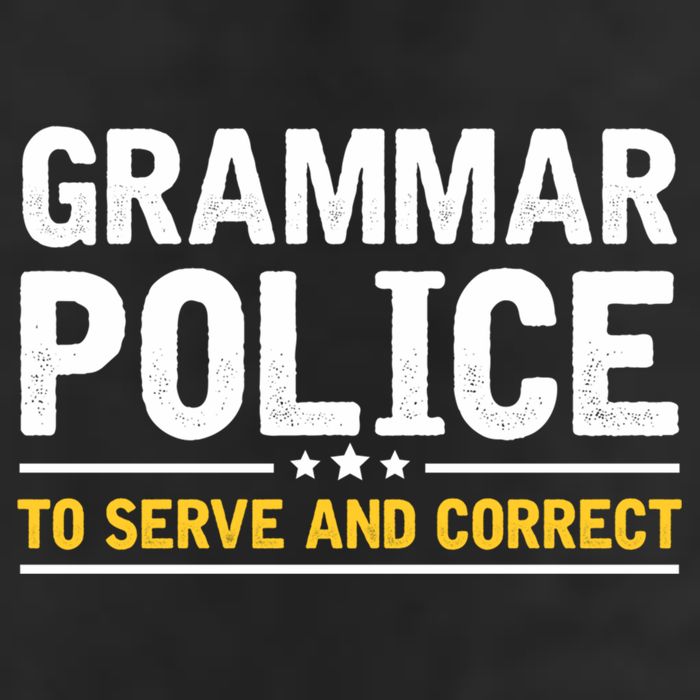 Grammar Police To Serve And Correct Funny Costume Idea Gift Golf Towel