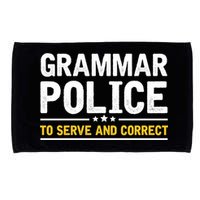 Grammar Police To Serve And Correct Funny Costume Idea Gift Microfiber Hand Towel