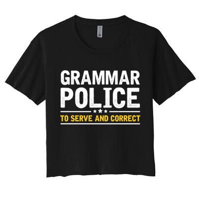 Grammar Police To Serve And Correct Funny Costume Idea Gift Crop Top