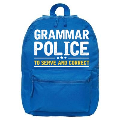 Grammar Police To Serve And Correct Funny Costume Idea Gift 16 in Basic Backpack