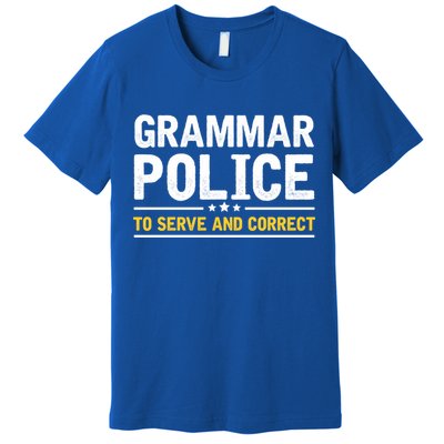 Grammar Police To Serve And Correct Funny Costume Idea Gift Premium T-Shirt