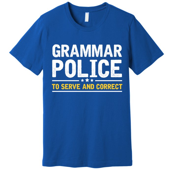 Grammar Police To Serve And Correct Funny Costume Idea Gift Premium T-Shirt