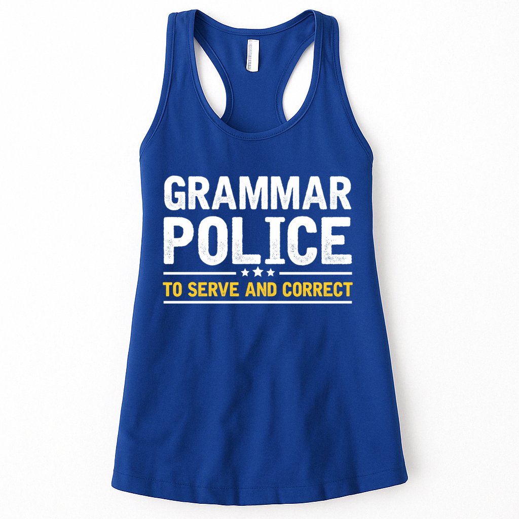 Grammar Police To Serve And Correct Funny Costume Idea Gift Womens Tank Top