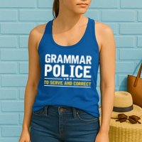 Grammar Police To Serve And Correct Funny Costume Idea Gift Womens Tank Top