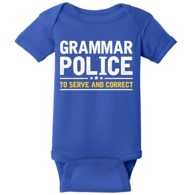 Grammar Police To Serve And Correct Funny Costume Idea Gift Baby Bodysuit