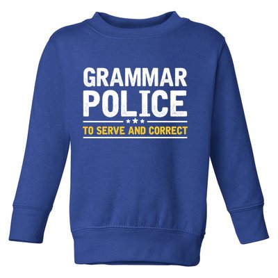 Grammar Police To Serve And Correct Funny Costume Idea Gift Toddler Sweatshirt