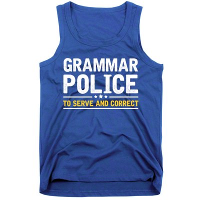 Grammar Police To Serve And Correct Funny Costume Idea Gift Tank Top