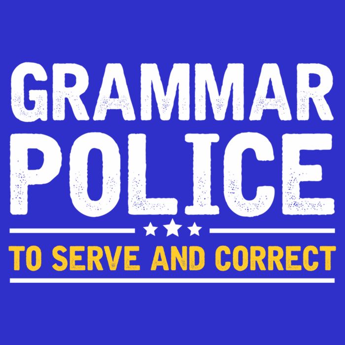 Grammar Police To Serve And Correct Funny Costume Idea Gift Kids T-Shirt
