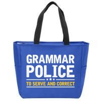 Grammar Police To Serve And Correct Funny Costume Idea Gift Zip Tote Bag
