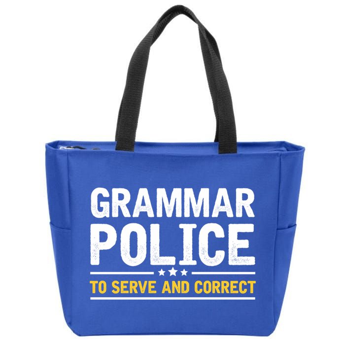 Grammar Police To Serve And Correct Funny Costume Idea Gift Zip Tote Bag