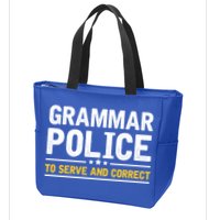 Grammar Police To Serve And Correct Funny Costume Idea Gift Zip Tote Bag
