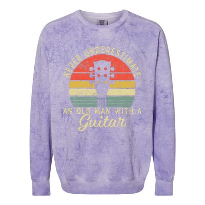 Guitar Player Teacher Funny Acoustic Guitar Lover Musician Colorblast Crewneck Sweatshirt