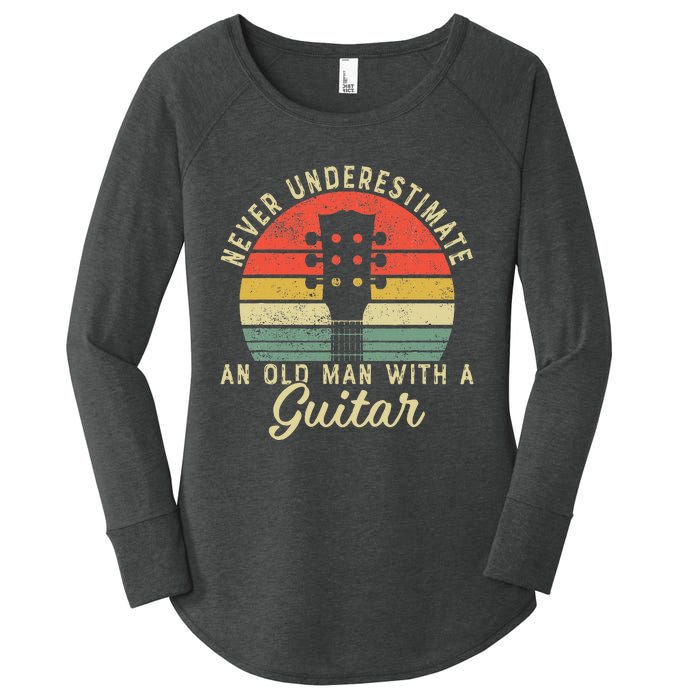 Guitar Player Teacher Funny Acoustic Guitar Lover Musician Women's Perfect Tri Tunic Long Sleeve Shirt