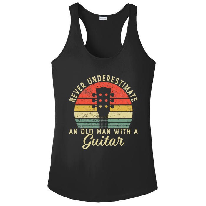 Guitar Player Teacher Funny Acoustic Guitar Lover Musician Ladies PosiCharge Competitor Racerback Tank