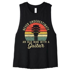 Guitar Player Teacher Funny Acoustic Guitar Lover Musician Women's Racerback Cropped Tank