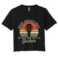 Guitar Player Teacher Funny Acoustic Guitar Lover Musician Women's Crop Top Tee