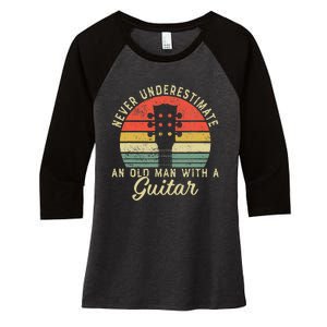 Guitar Player Teacher Funny Acoustic Guitar Lover Musician Women's Tri-Blend 3/4-Sleeve Raglan Shirt