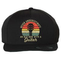 Guitar Player Teacher Funny Acoustic Guitar Lover Musician Wool Snapback Cap