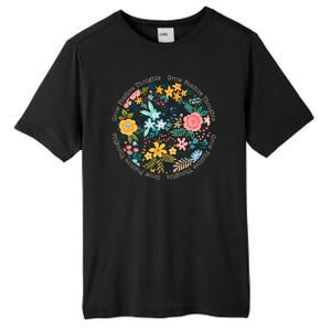 Grow Positive Thoughts Floral Flowers Emblem Tall Fusion ChromaSoft Performance T-Shirt