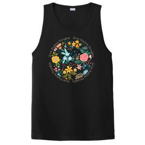 Grow Positive Thoughts Floral Flowers Emblem PosiCharge Competitor Tank