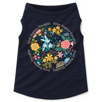 Grow Positive Thoughts Floral Flowers Emblem Doggie Tank